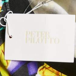 Peter Pilotto Black Ruc Printed Cotton Sweater M