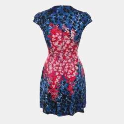 Pre Owned Peter Pilotto Blue Abstract Print Silk Mira Mini Dress S