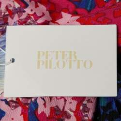 Pre Owned Peter Pilotto Blue Abstract Print Silk Mira Mini Dress S