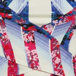 Pre Owned Peter Pilotto Blue Abstract Print Silk Mira Mini Dress S