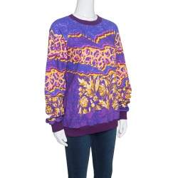Pre Owned Peter Pilotto Ruc Purple Printed Sweatshirt L
