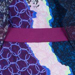 Pre Owned Peter Pilotto Multicolor Print Criss Cross Sleeveless Dress M