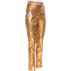 Pre Owned Peter Pilotto Metallic Floral Lurex and Jacquard Tapered Trousers S