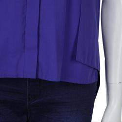 Peter Pilotto Blue Broderie Anglaise Sleeveless Shirt M