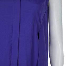 Peter Pilotto Blue Broderie Anglaise Sleeveless Shirt M