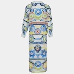 Peter Pilotto Multicolor Digital Abstract Printed Silk Kaftan Dress One Size 