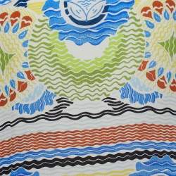 Peter Pilotto Multicolor Digital Abstract Printed Silk Kaftan Dress One Size 