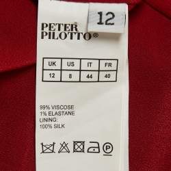 Peter Pilotto Brown Canvas Trim Detail Single Breasted Blazer M