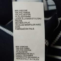 Peter Pilotto Navy Blue Jacquard Knit Flared Skirt M