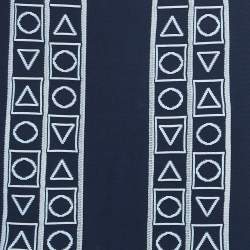 Peter Pilotto Navy Blue Jacquard Knit Flared Skirt M