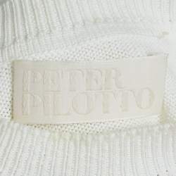 Peter Pilotto White Patterned Knit Full Sleeve Sweater M