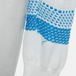 Peter Pilotto White Patterned Knit Full Sleeve Sweater M