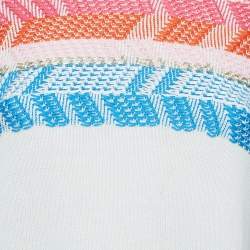 Peter Pilotto White Patterned Knit Full Sleeve Sweater M