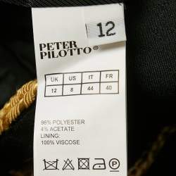 Peter Pilotto Black/Multicolor Jacquard Wide-Leg Pants M