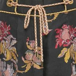 Peter Pilotto Black/Multicolor Jacquard Wide-Leg Pants M