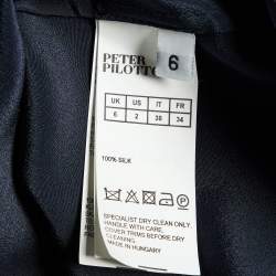 Peter Pilotto Blue Silk Pleated Blouse S