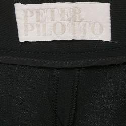 Peter Pilotto Black Crepe Panel Detail Wide Leg Trousers S