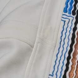 Pre Owned Peter Pilotto White Embroidered Crepe Sleeveless Dress M