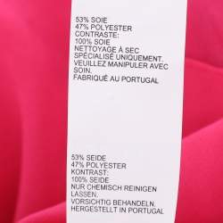 Pre Owned Peter Pilotto Pink Embroidered Crepe Peplum Tops L