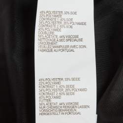 Pre Owned Peter Pilotto Black Jacquard Tiered Mini Dress M