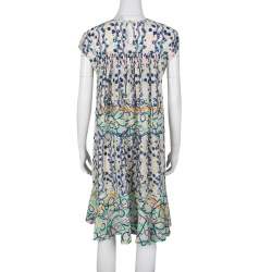 Peter Pilotto Multicolor Abstract Print Washed Silk Kali Dress M
