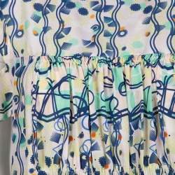 Peter Pilotto Multicolor Abstract Print Washed Silk Kali Dress M
