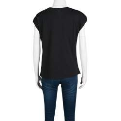 Peter Pilotto Black Geometric Print T-Shirt S