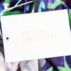 Pre Owned Peter Pilotto Multicolor Marine Print Jersey Long Sleeve Bodycon Dress S