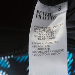 Peter Pilotto Multicolor Printed Silk Satin Anita Skirt S 