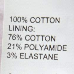 Pre Owned Peter Pilotto Pink Printed Cotton Poplin Cold Shoulder Ruffled Hem Dress S