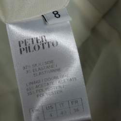 Pre Owned Peter Pilotto Green Orchid Printed Stretch Silk Overlay Detailed Dress S