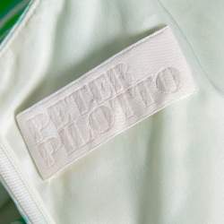 Pre Owned Peter Pilotto Green Orchid Printed Stretch Silk Overlay Detailed Dress S