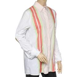 Peter Pilotto Multicolor Striped Cotton Cutout Sleeve Detail Shirt S