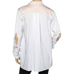 Peter Pilotto Multicolor Striped Cotton Cutout Sleeve Detail Shirt S