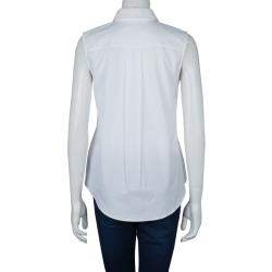 Pre Owned Peter Pilotto White Lace Detail Sleeveless Eero Blouse S