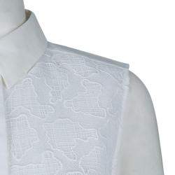 Pre Owned Peter Pilotto White Lace Detail Sleeveless Eero Blouse S