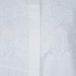 Pre Owned Peter Pilotto White Lace Detail Sleeveless Eero Blouse S