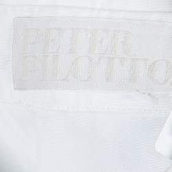 Pre Owned Peter Pilotto White Lace Detail Sleeveless Eero Blouse S