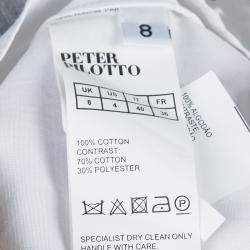 Pre Owned Peter Pilotto White Lace Detail Sleeveless Eero Blouse S