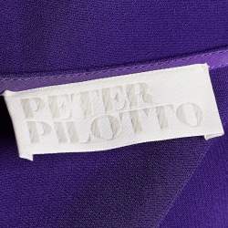 Pre Owned Peter Pilotto Purple Crepe Sequin Embellished Top M