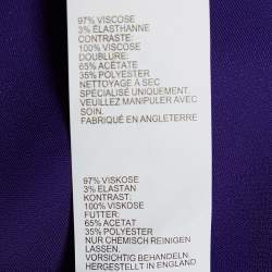 Pre Owned Peter Pilotto Multicolour Printed Crepe Paneled Long Dress M