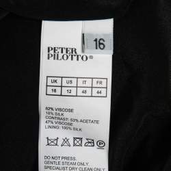 Pre Owned Peter Pilotto Black Velvet Off-Shoulder Cocktail Dress L