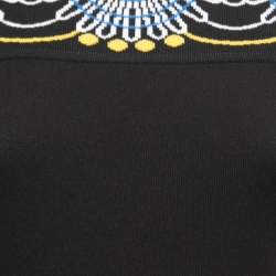 Peter Pilotto Black Jacquard Knit Off Shoulder Bodycon Dress XS