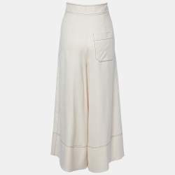 Peter Pilotto Cream Linen & Silk Parallel Pants M