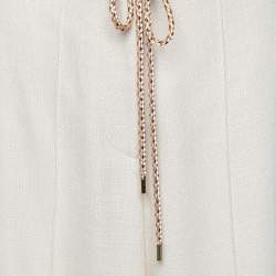 Peter Pilotto Cream Linen & Silk Parallel Pants M