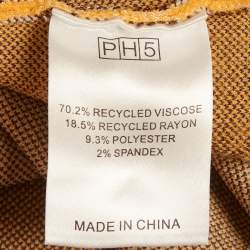 مملوكة مسبقًا فستان پي إتش 5 حياكة منقط بيج بروكلين بطبعة متدرجة بحافة متموجة مقاس متوسط - ميديم