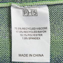 Pre Owned PH5 Blue/Green Stretch Knit Holly Pencil Skirt XS