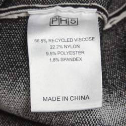 Pre Owned PH5 UV Reactive Monochrome Wave Pattern Knit Bella Dress M