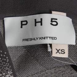 Pre Owned PH5 Grey Jersey Plaid Holly Midi Skirt XS