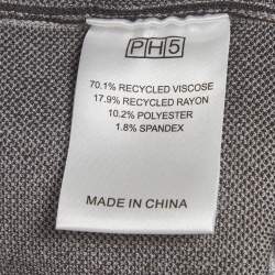 Pre Owned PH5 Grey Jersey Plaid Holly Midi Skirt XS